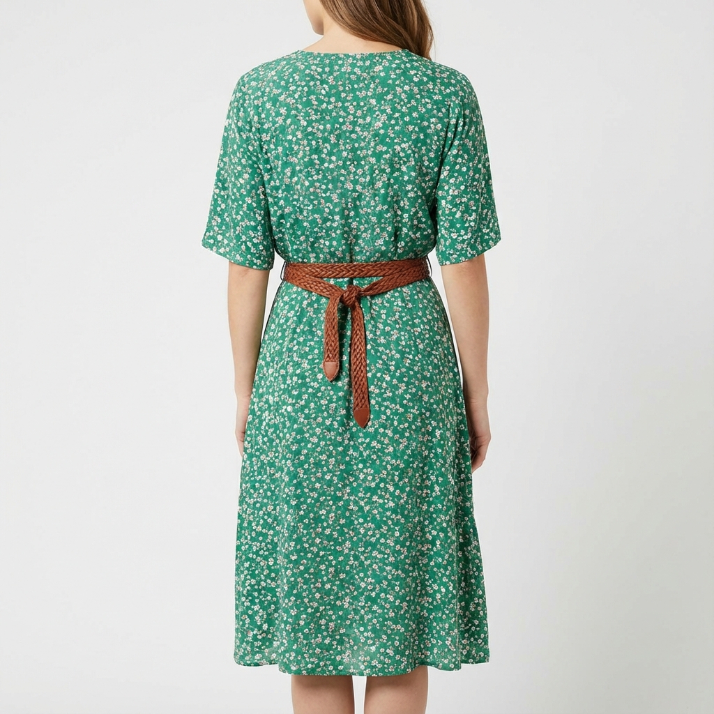 Green Floral Dress